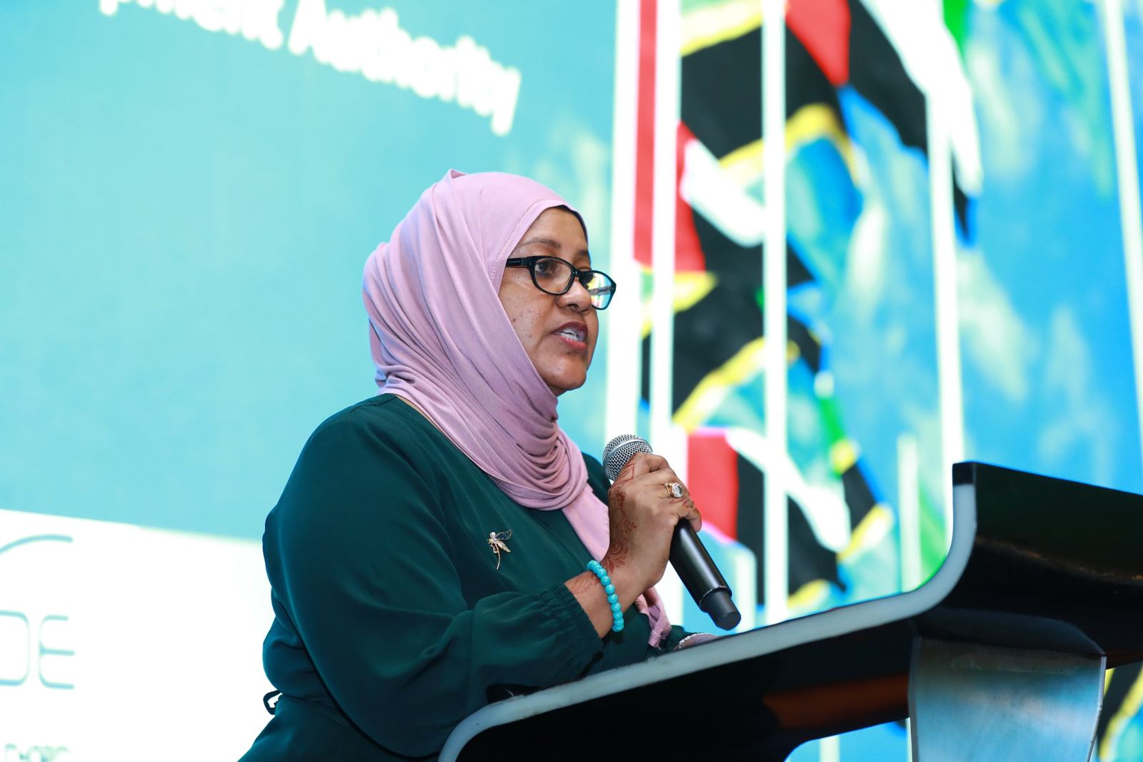 A speaker addresses the Tanzania UAE Business and Investment Forum